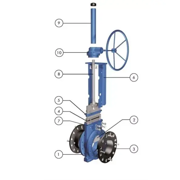 Extended Flanged Knife Gate Valve